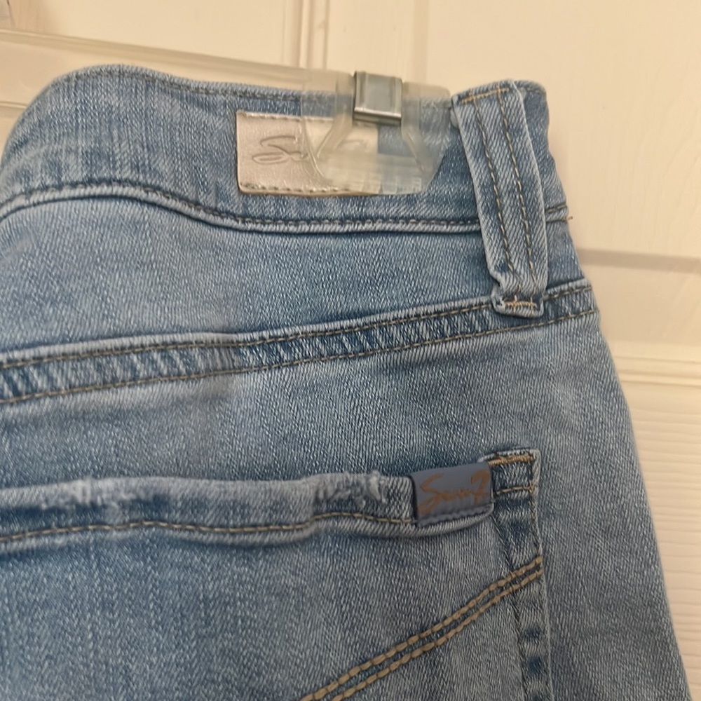Women Seven Denim Distressed Shorts - Picture 9 of 12